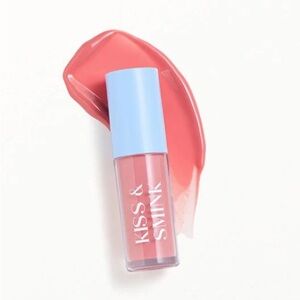 Kiss & Smink Lip Aura Tinted Lip Oil Peony Cool Pink Hydrating NIB